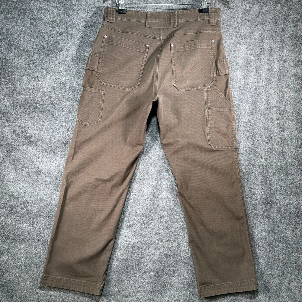 Duluth Trading Flex Fire Hose Carpenter Pants Men 34x30 Brown Wide Work Utility - Picture 5 of 16